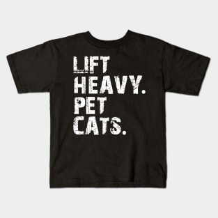 lift heavy pet cats Kids T-Shirt